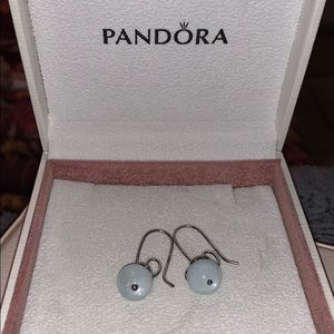 Pandora’s chalcedony trinity  earrings
